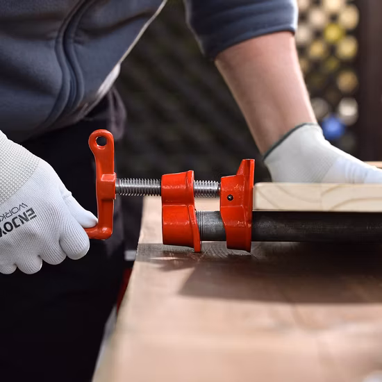 Outil de serrage de tuyau de connexion de Joint en bois de Couple en acier de 3/4 pouces avec poignée de manivelle et tampon à dégagement rapide