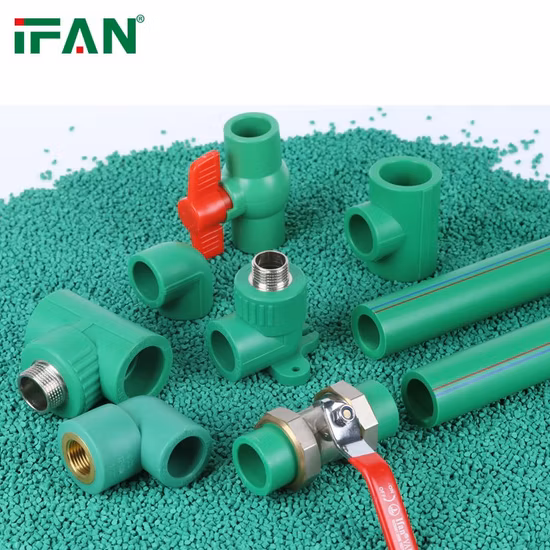 Ifan personnalisé PPR raccord de tuyau vert PN25 plomberie PPR raccord pour l'eau