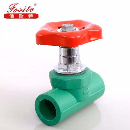 Raccord de tuyau PPR de haute qualité, matériau de construction, vanne d'arrêt en plastique, vanne à vanne